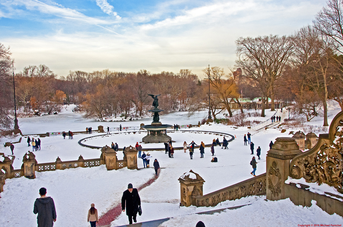 Bethesda Fountain at Christmas Time