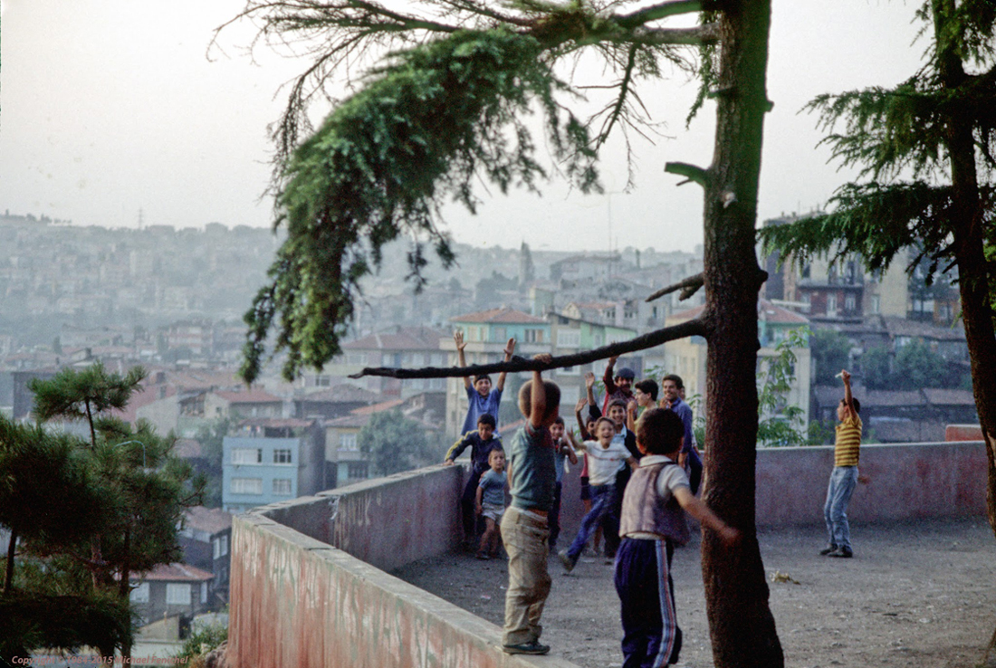 [Boys playing on Istanbul Terrace]