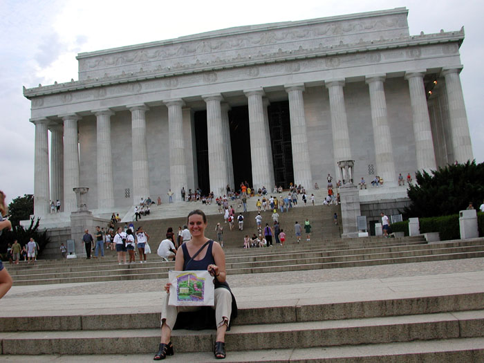 [Naomi on the steps of Lincoln Memorial]