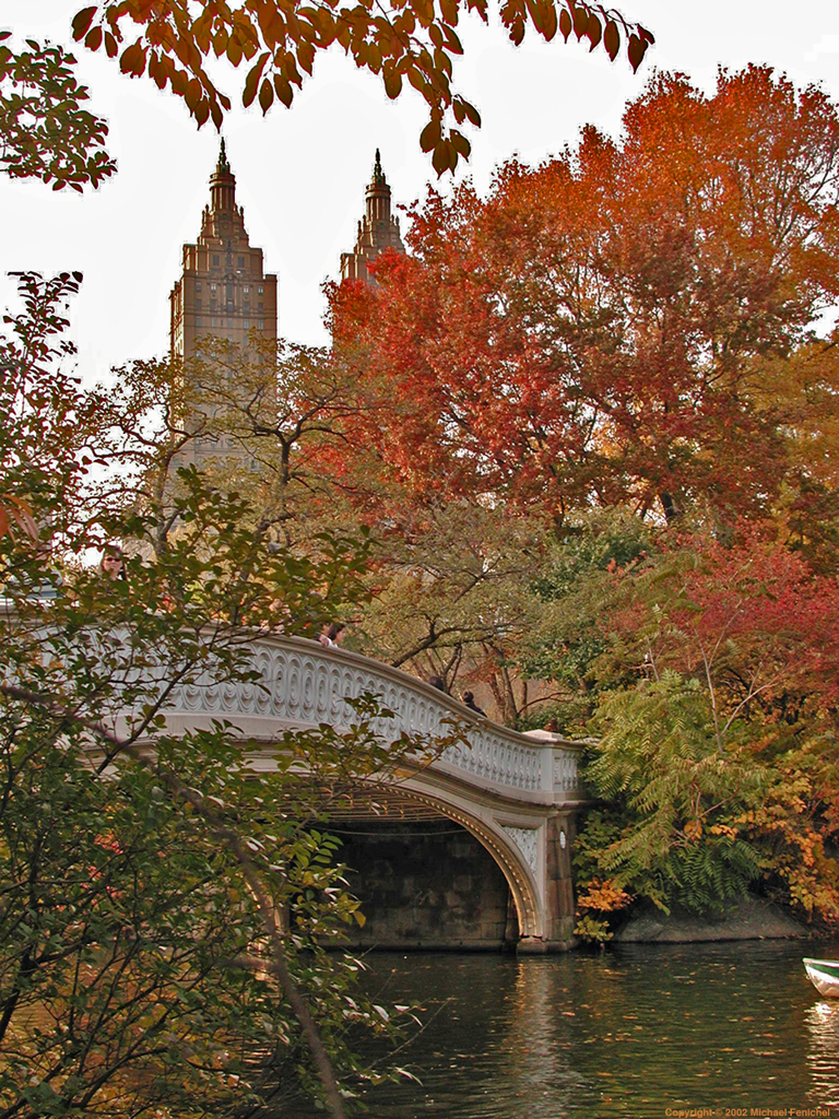 bow bridge in central park nyc. [Bow Bridge amp; San Remo in