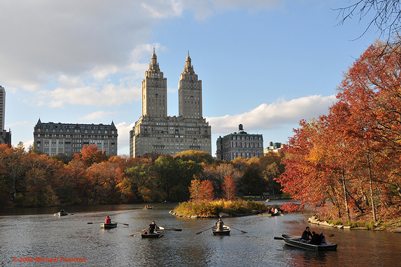 [Central Park Lake in Autumn]