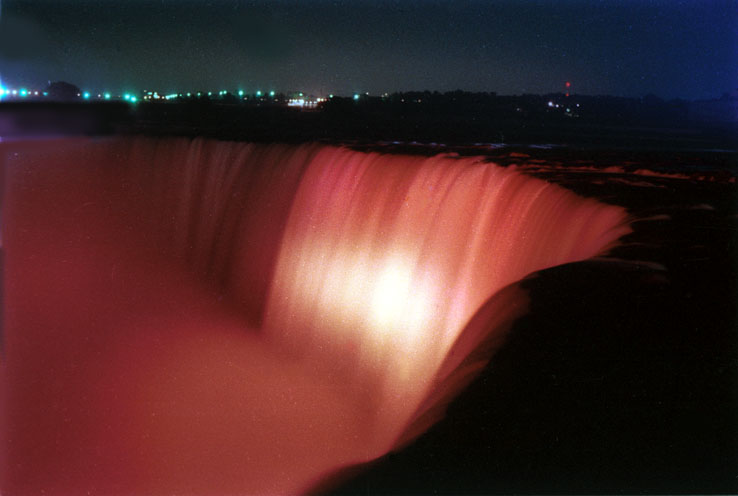 [Niagara Falls in Red]