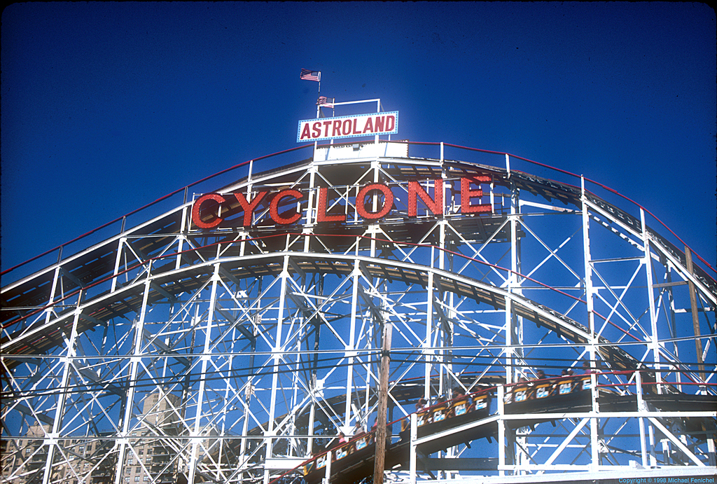 [The Cyclone-Coney Island-Click on photo to see digital 2008 images of Astroland's last days.]