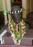 [Father Damien Bust inside St. Philomena Church]