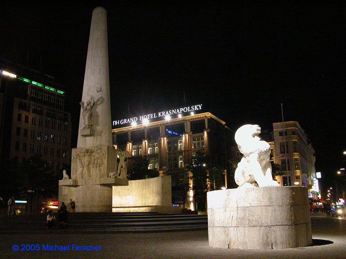 [Dam Square Monument at Night]