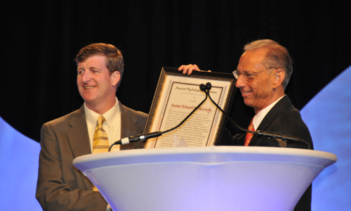 [APA President presents award to Edward Kennedy via son Patrick]