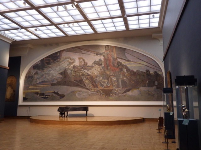 [Mural and piano]