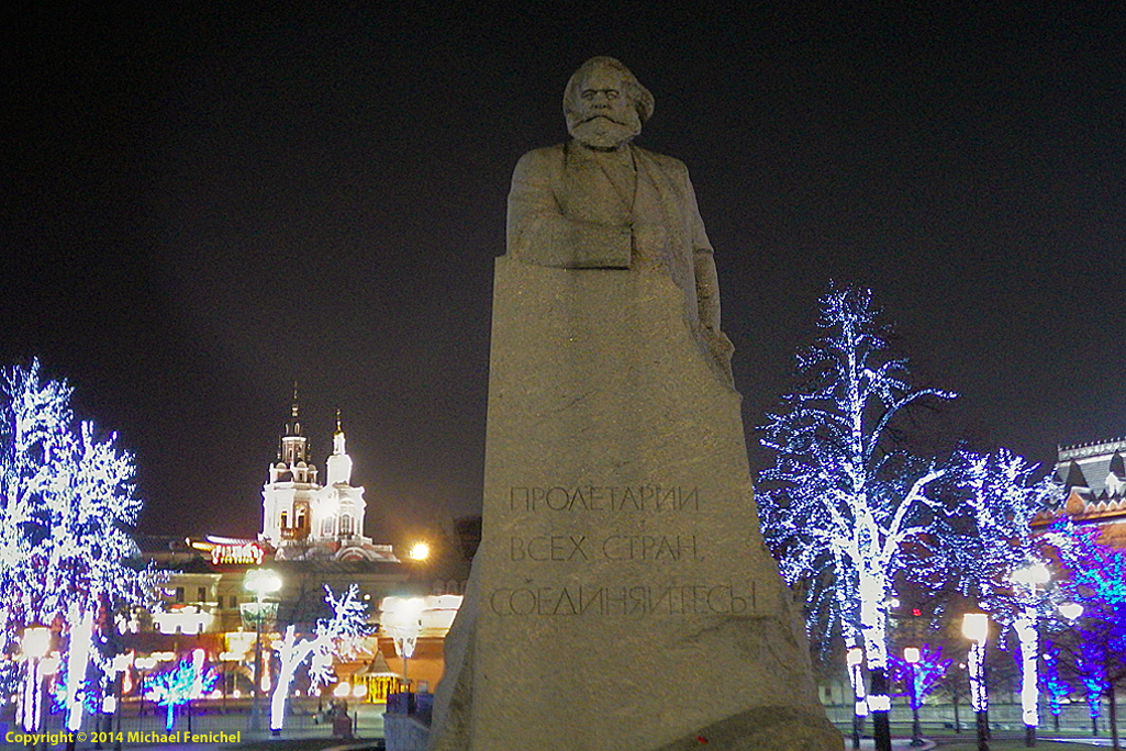 [Karl Marx in Revolution Square - Night]