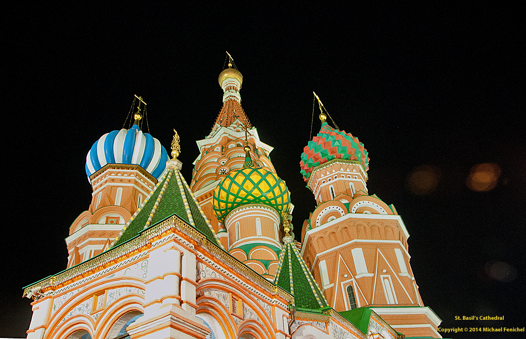 [Architecture of St. Basil's Cathedral - Nite Closeup]