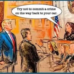Courtroom Sketch - TrumpVIrus