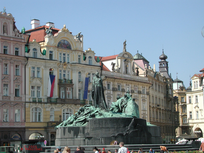 Prague - Hus and Rooftops