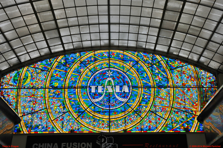 [Tesla Tribute in Arcade near Wenceslas Square]