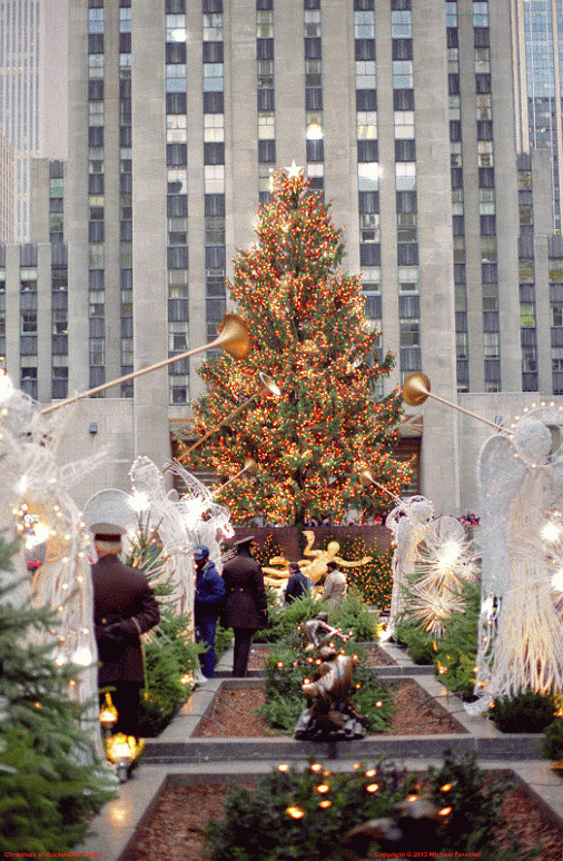 Twinkling Tree and Angels at Rockefeller Center