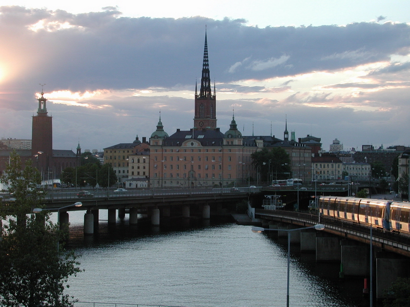 [Sunset over Gamla Stan]